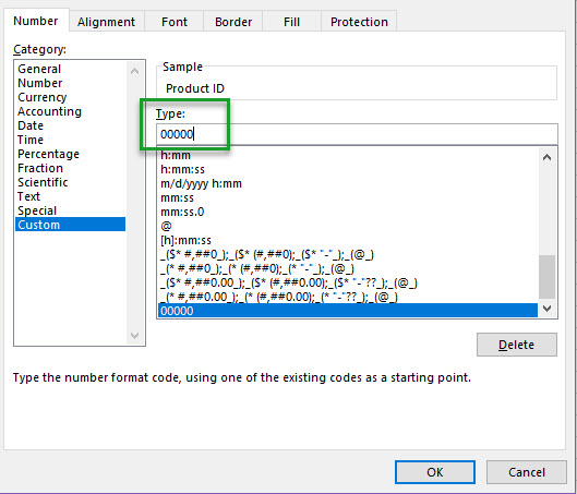 How do i prevent excel from removing leading zeros in product id or upc 