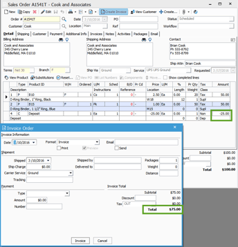 Creating and Tracking Customer Deposits.