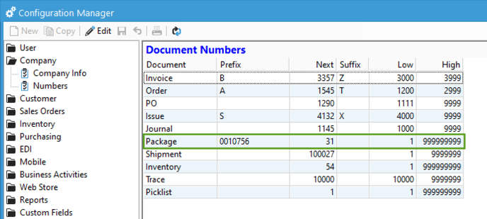 PackageDocumentNumber