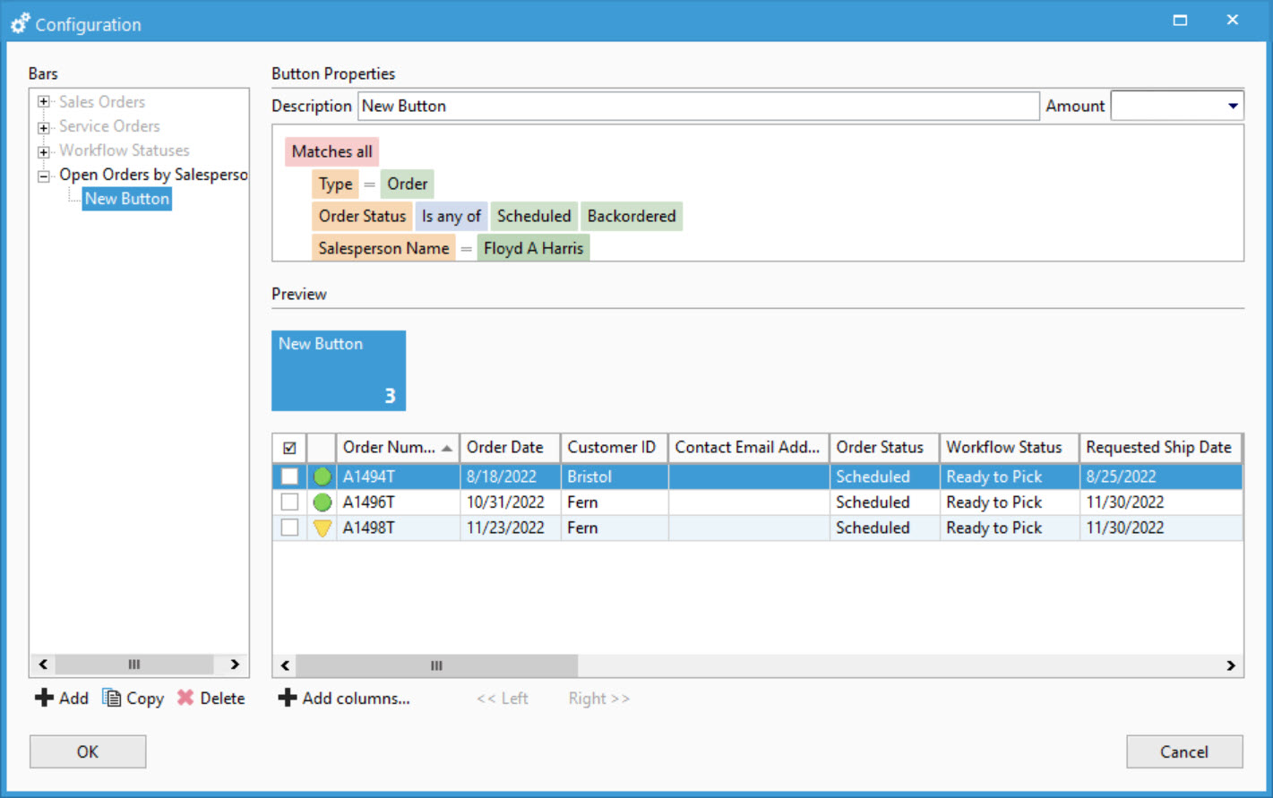 Creating custom buttons in Manager Windows.