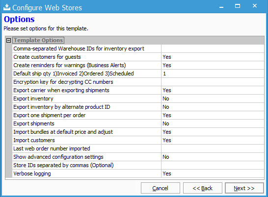 Web-Store-Options