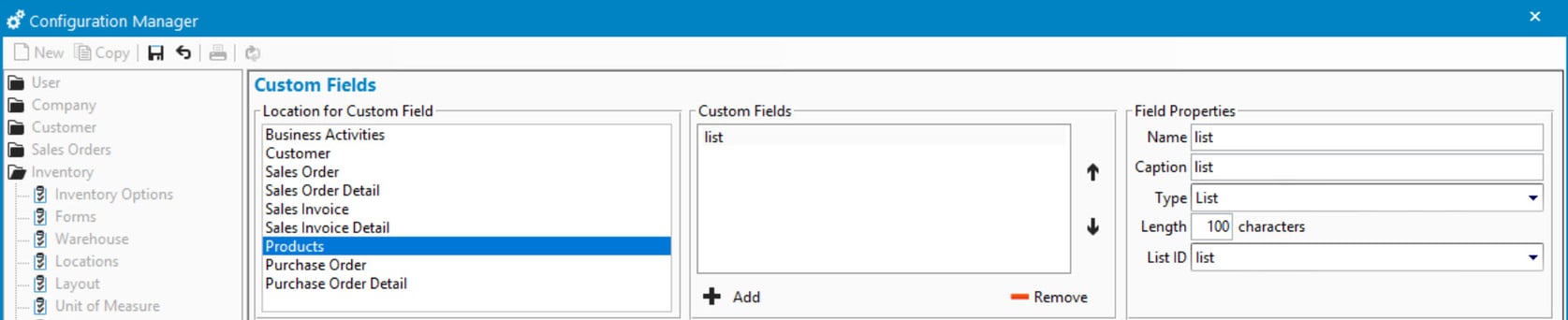 Setting up and defining custom fields.