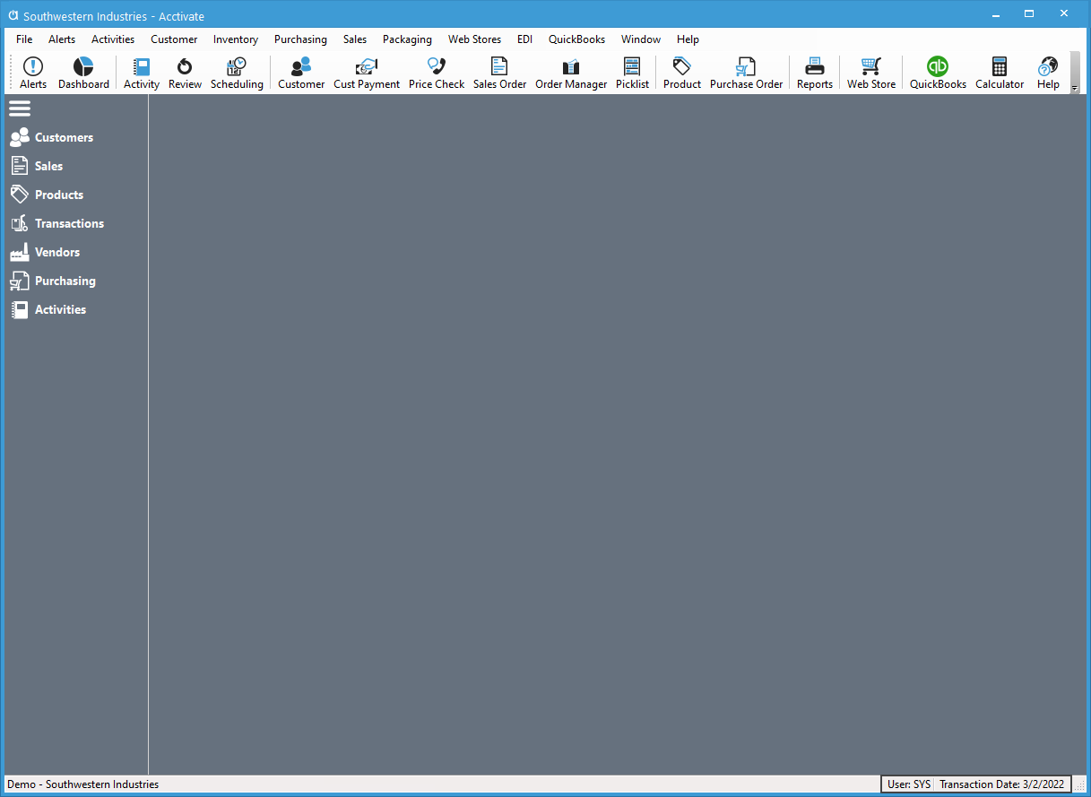 User Interface Desktop Overview
