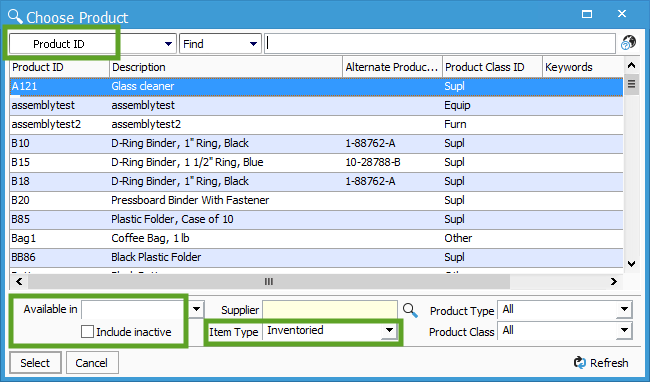 Product Lookup Optimized